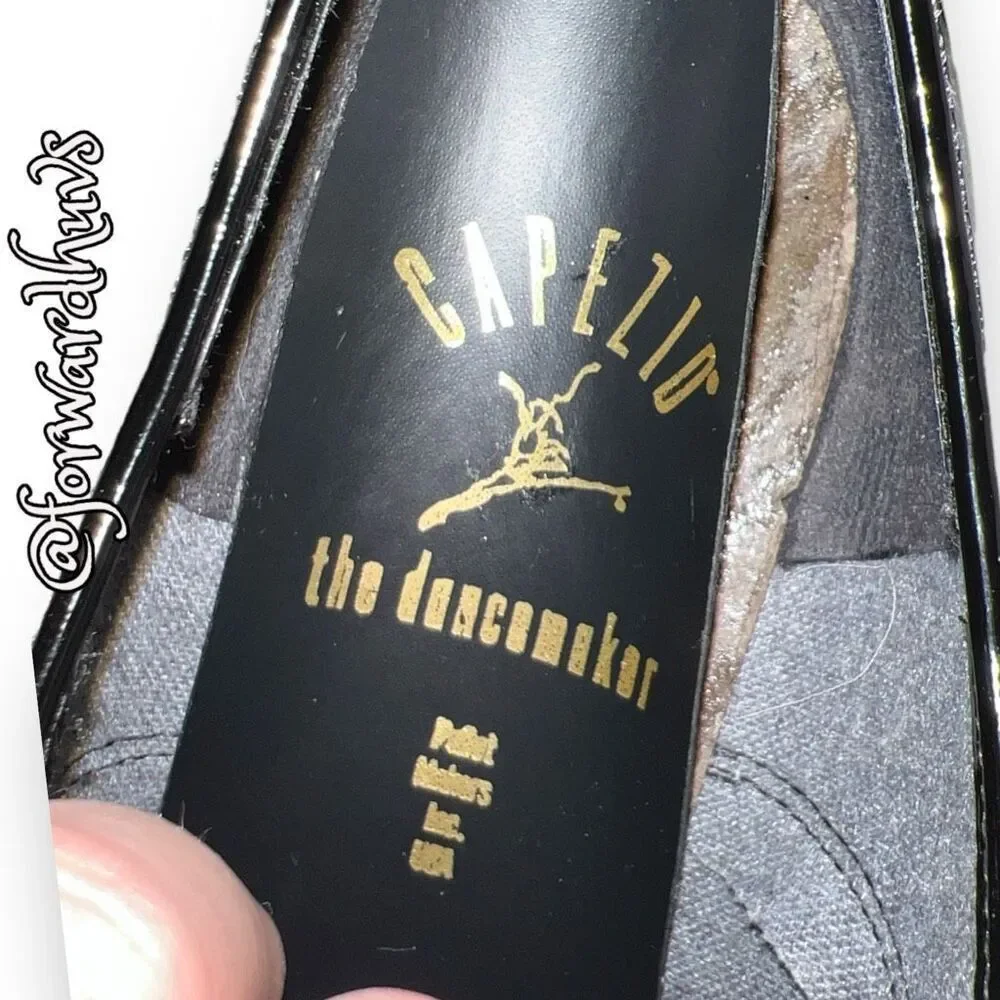 Capezio Style 7713 Patent Leather Tap Shoes Size 5M